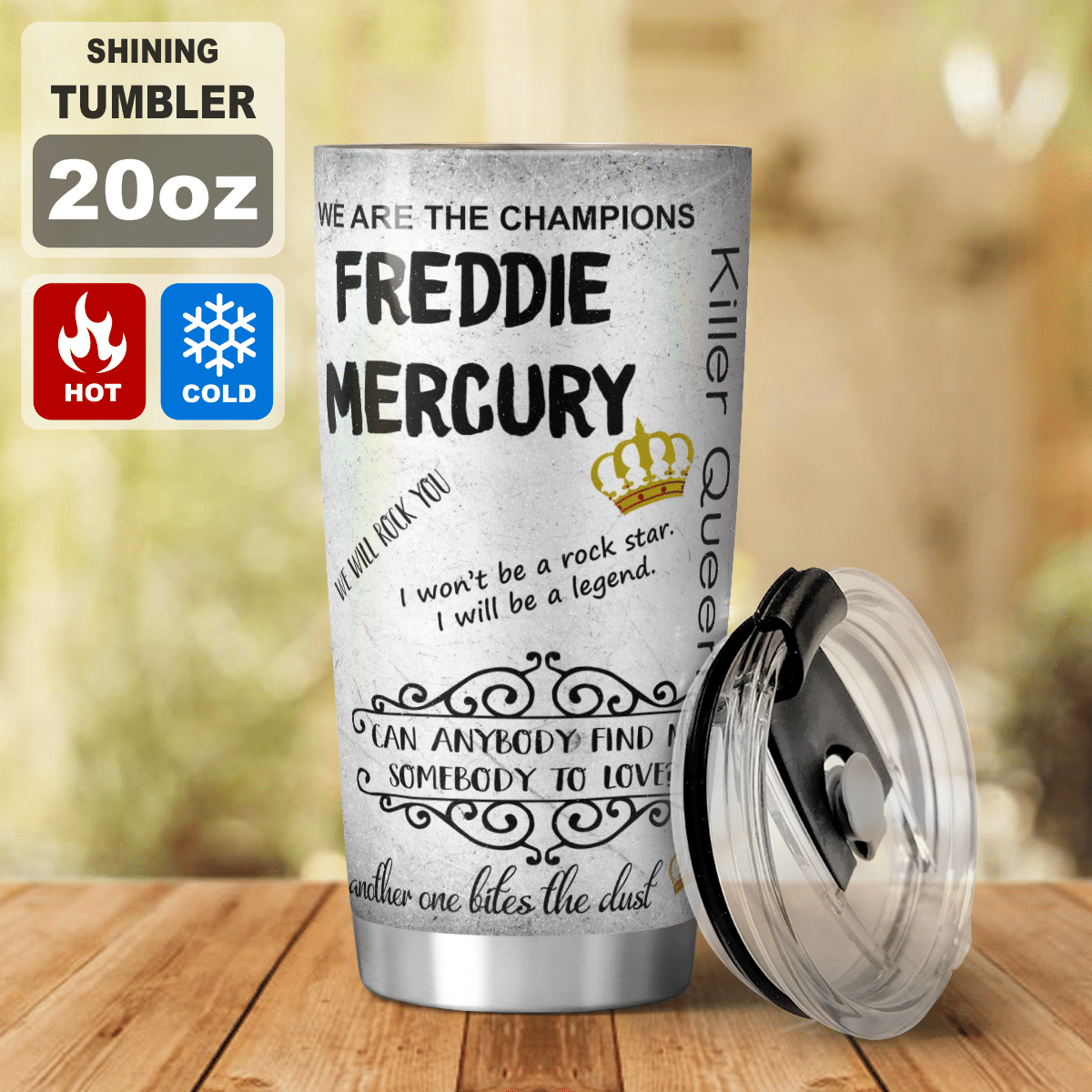 Freddie Mercury Queen Tumbler
