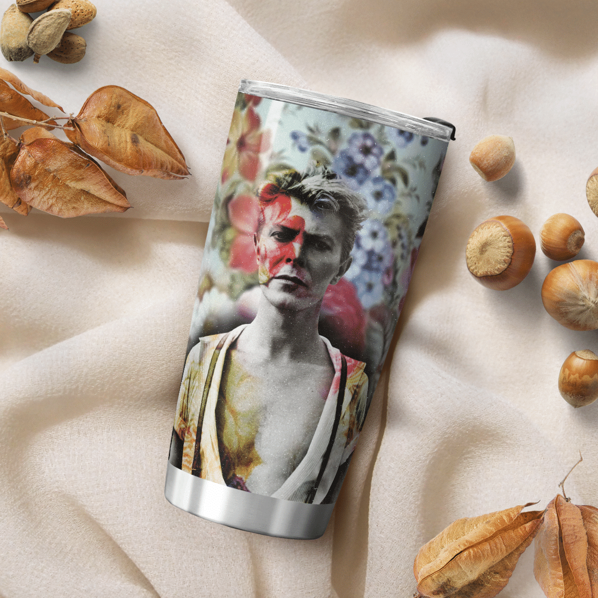 David Bowie Flowers Tumbler