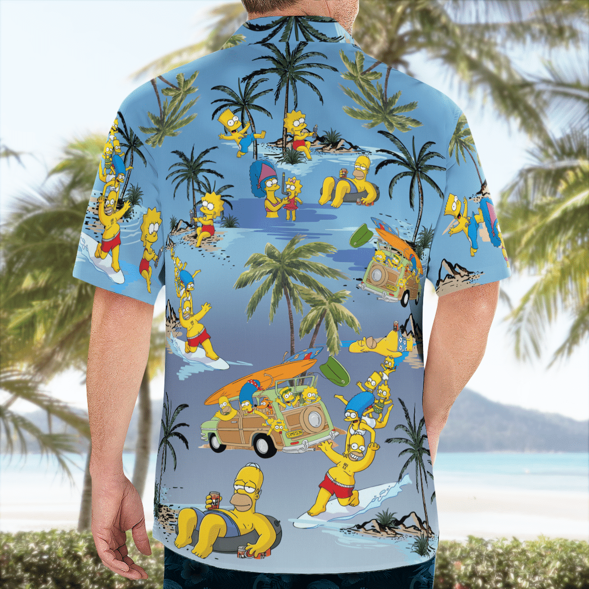 The Simpsons Family On The Beach Hawaiian Shirt