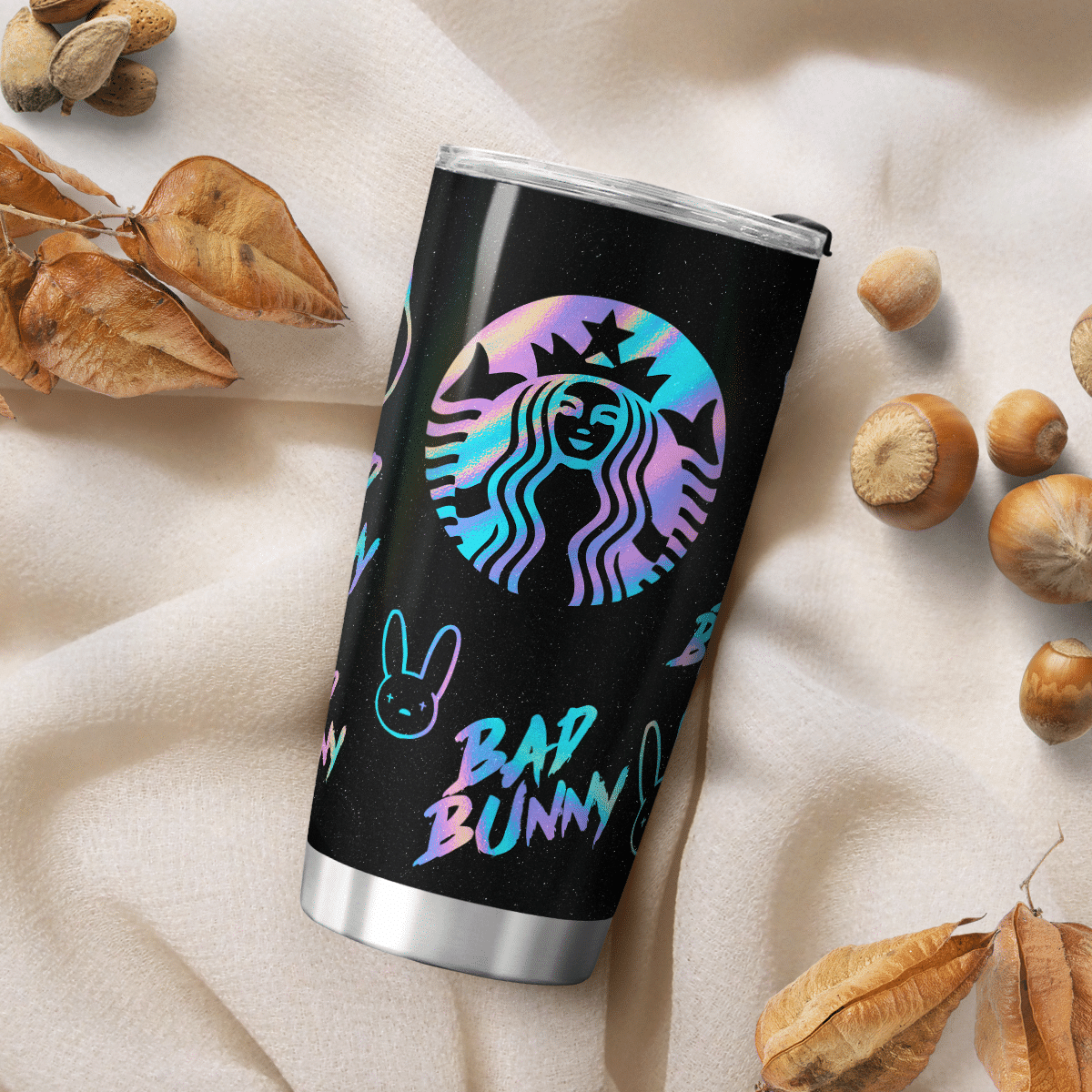 Bad Bunny Matte Black Starbucks Tumbler