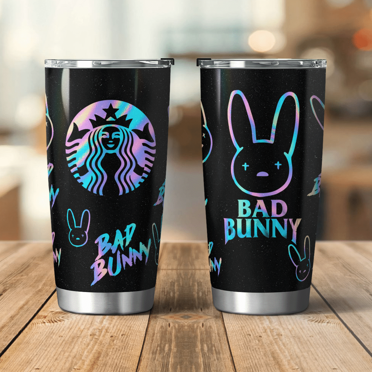 Bad Bunny Matte Black Starbucks Tumbler