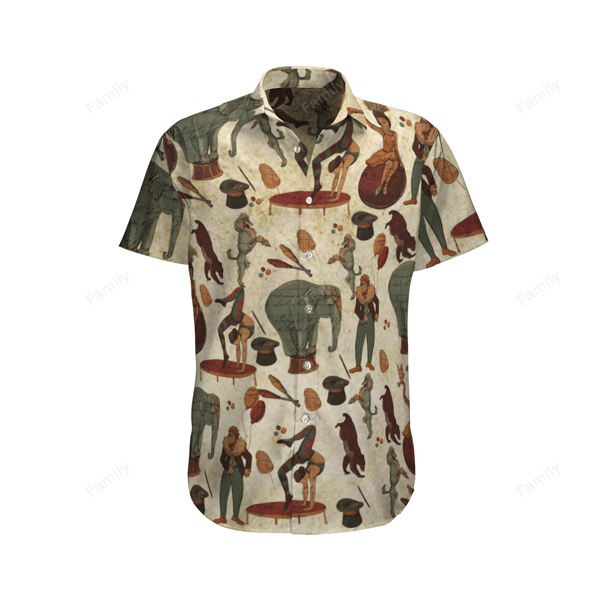 Circus Retro Hawaiian Shirt 2