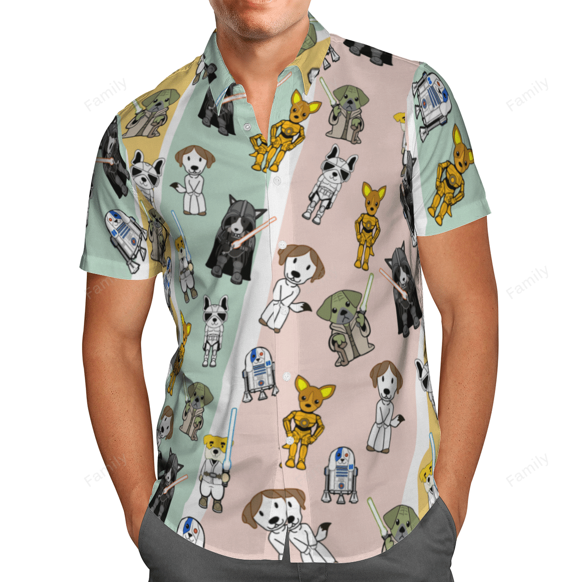Cute Star Dogs Hawaiian Shirt