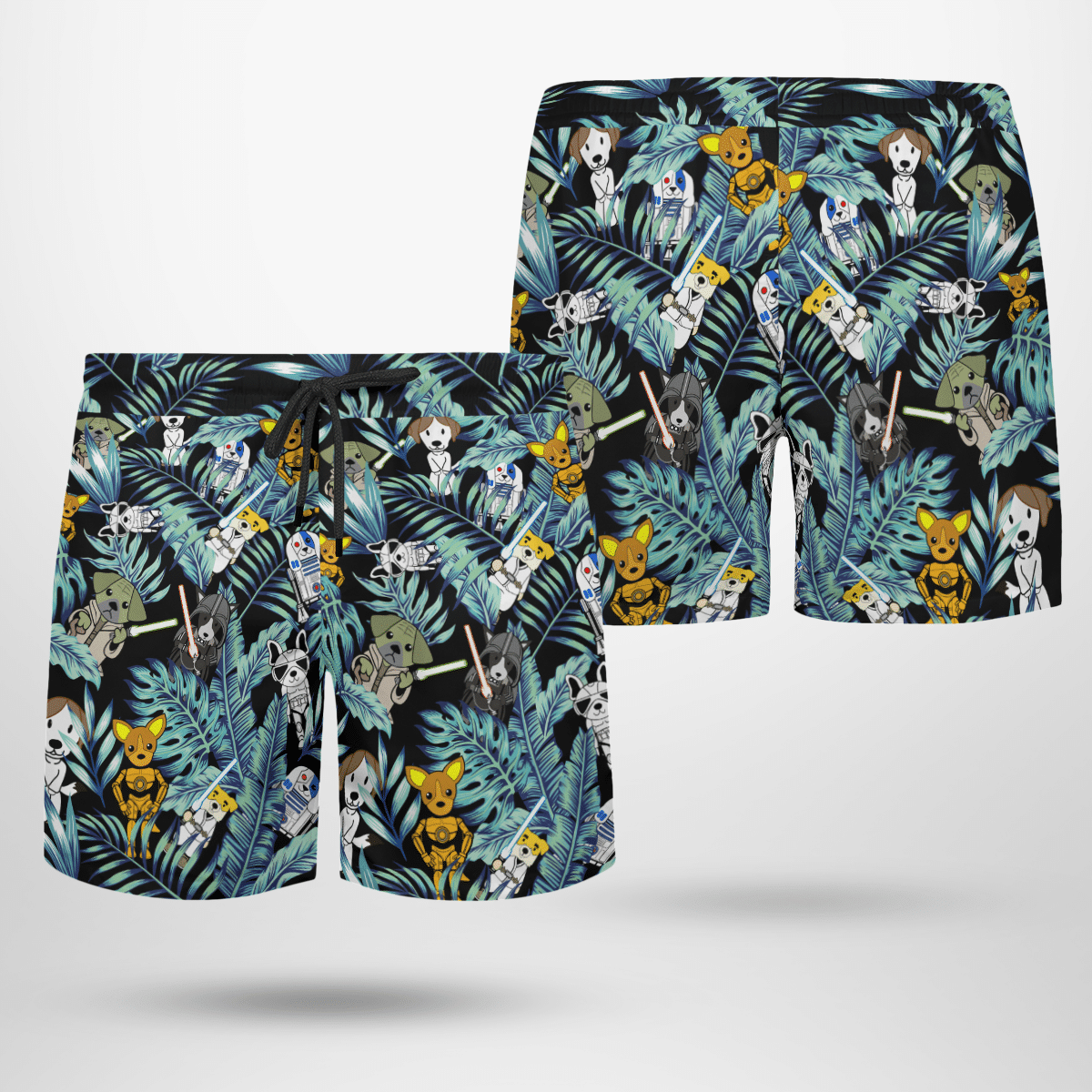 Star Dogs Hawaiian Shirt & Beach Shorts