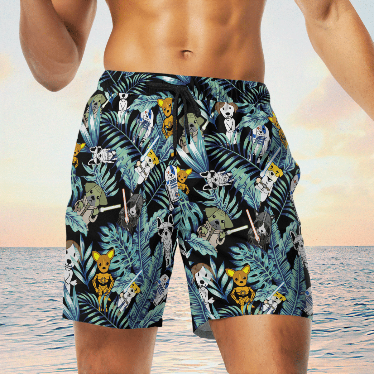 Star Dogs Hawaiian Shirt & Beach Shorts