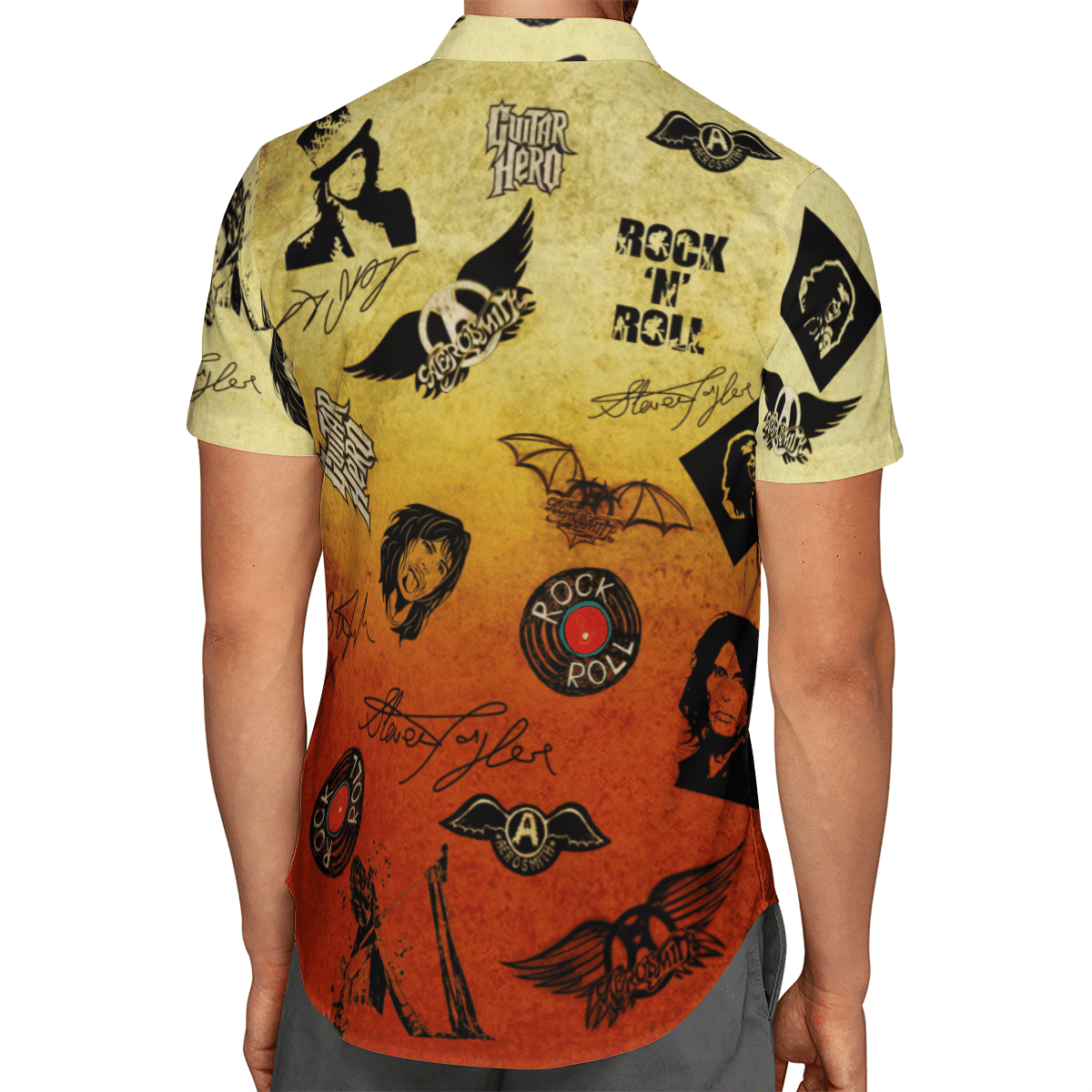 Aerosmith Black Vinatage Hawaiian Shirt