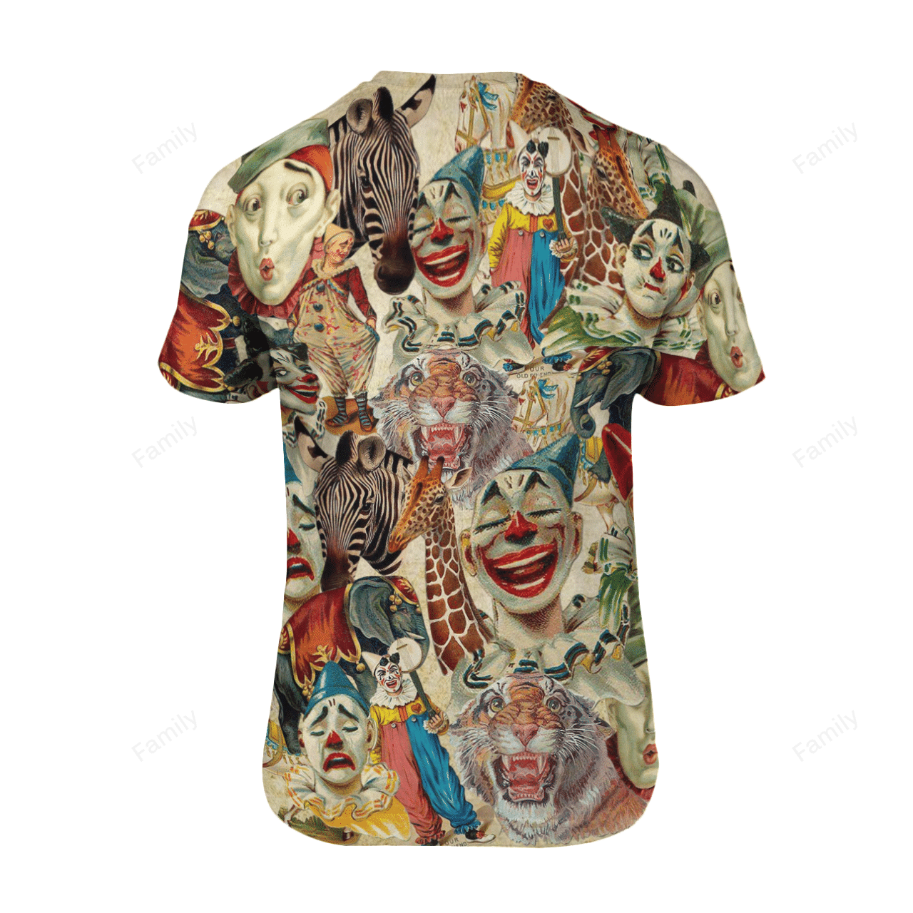 Vintage Circus Clowns AOP T-shirt