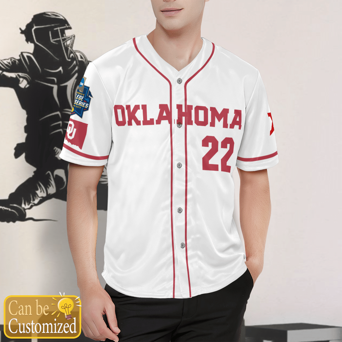 Personalized Oklahoma White Jersey