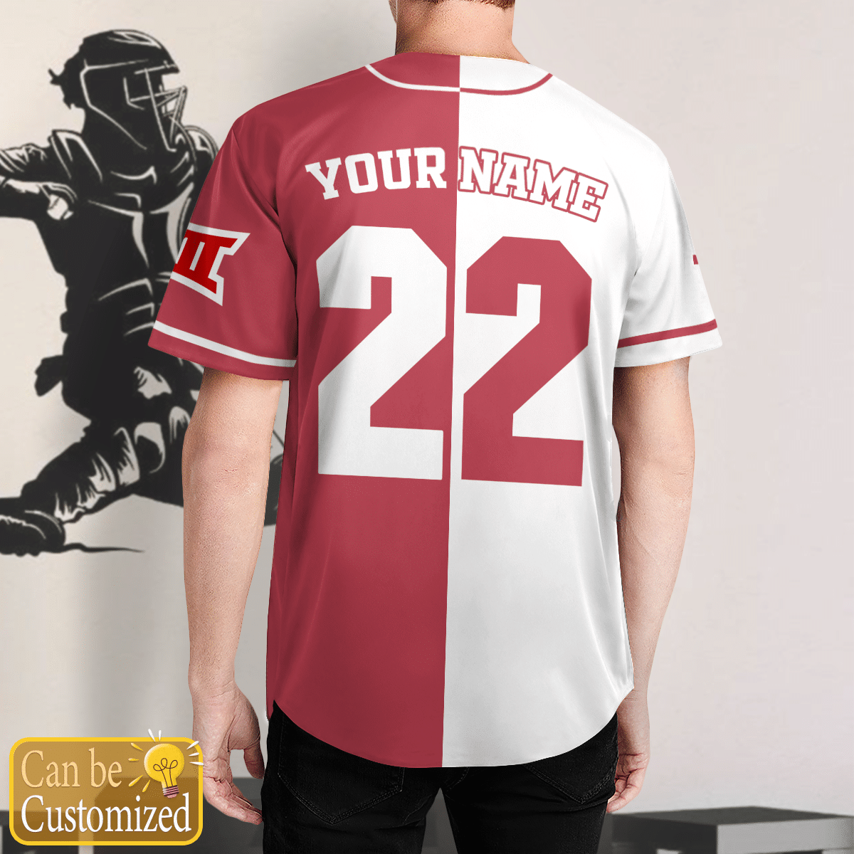 Personalized Oklahoma White Red Jersey