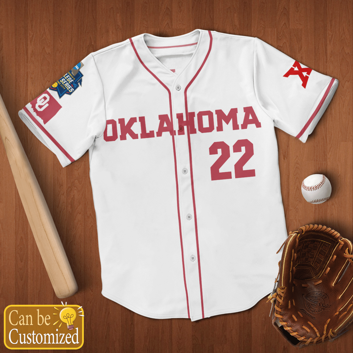 Personalized Oklahoma White Jersey