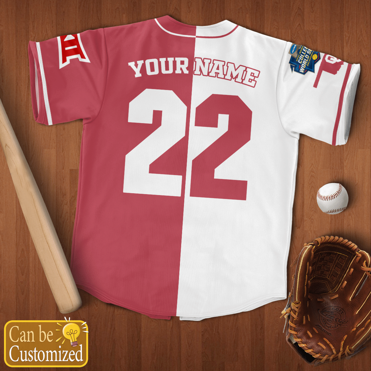 Personalized Oklahoma White Red Jersey