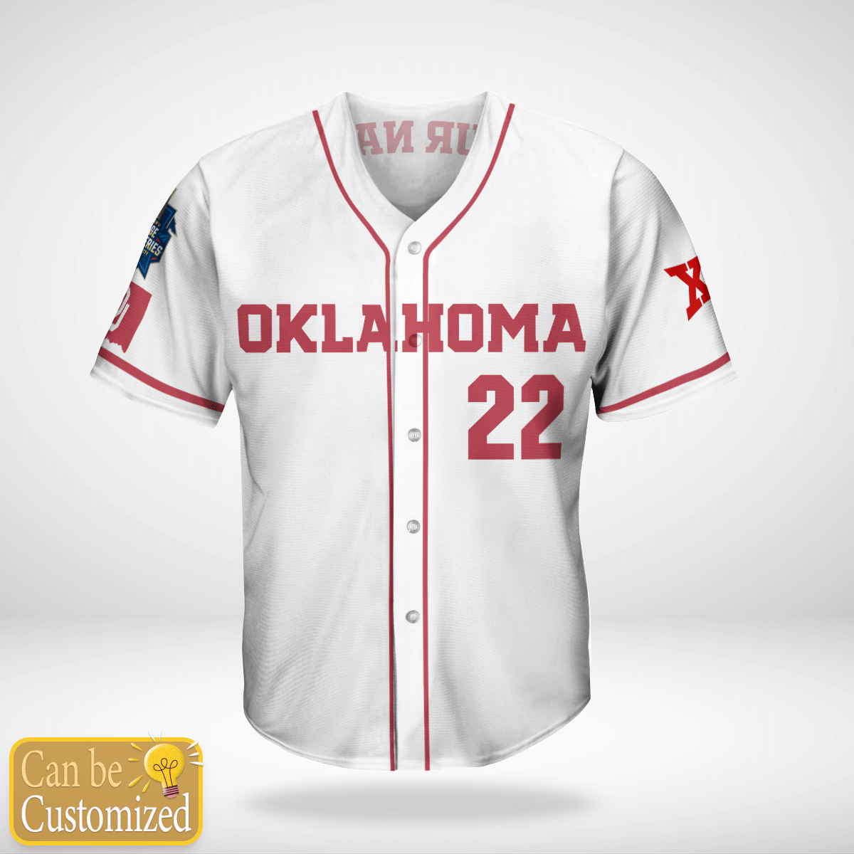 Personalized Oklahoma White Jersey