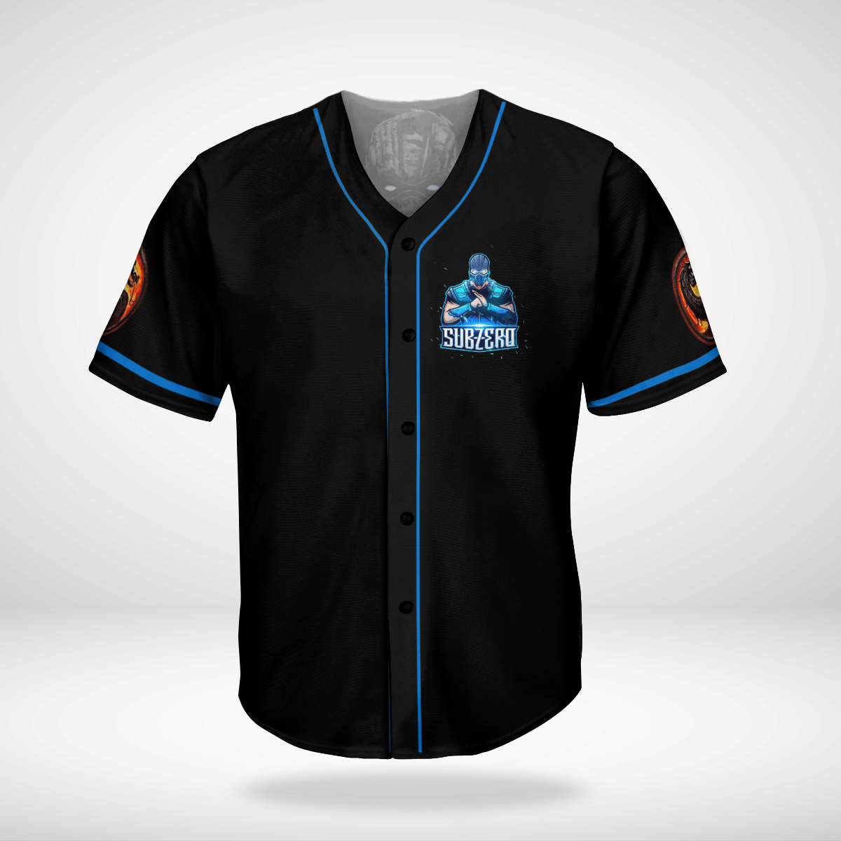 Sub Zero Mortal Kombat AOP Baseball Jersey