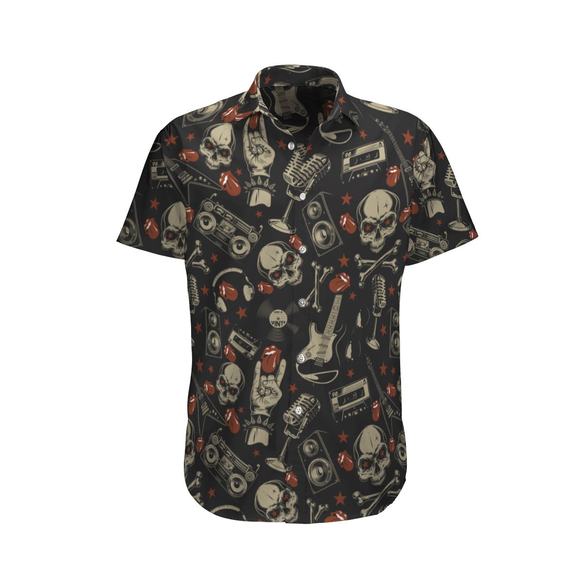 The Rolling Stones Rock AOP Hawaiian Shirt