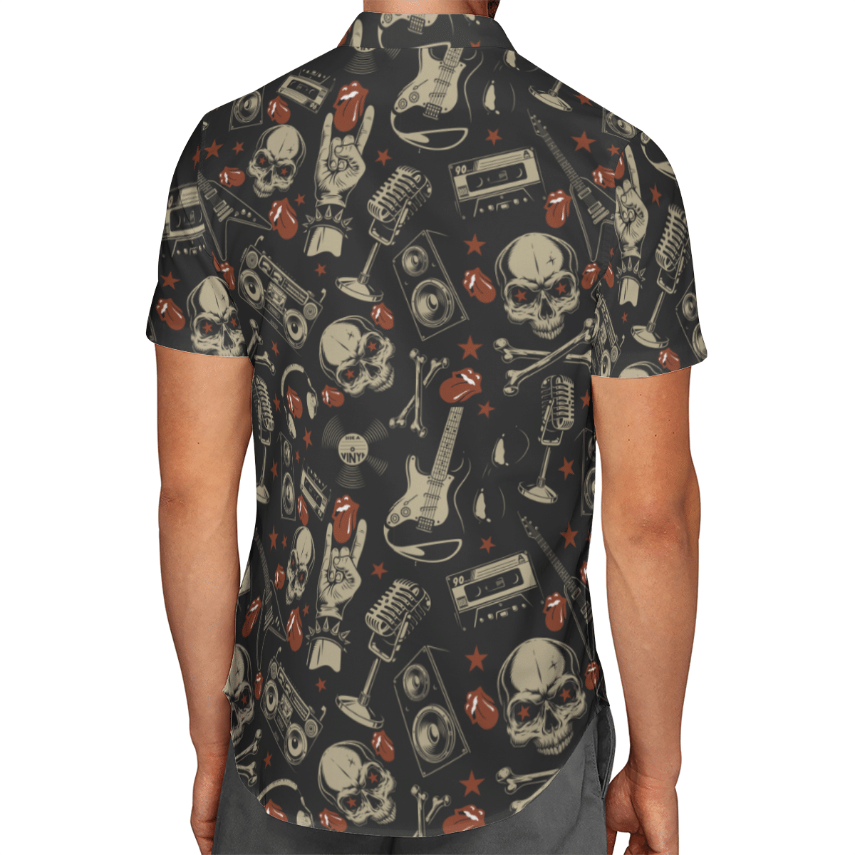 The Rolling Stones Rock AOP Hawaiian Shirt