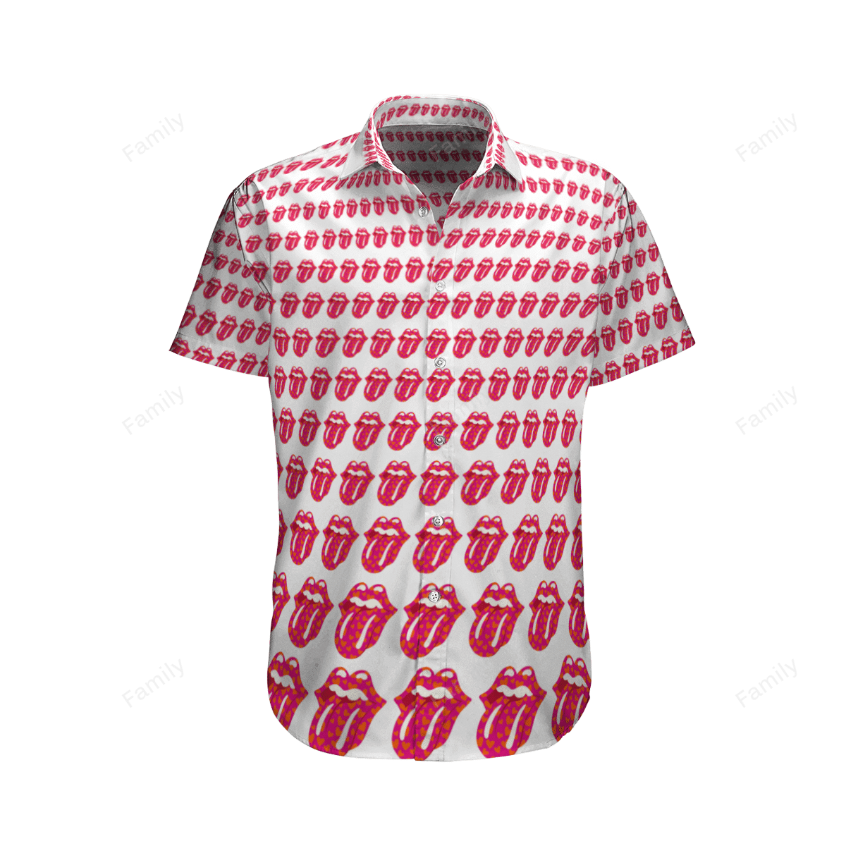 The Rolling Stones Heart Hawaiian Shirt