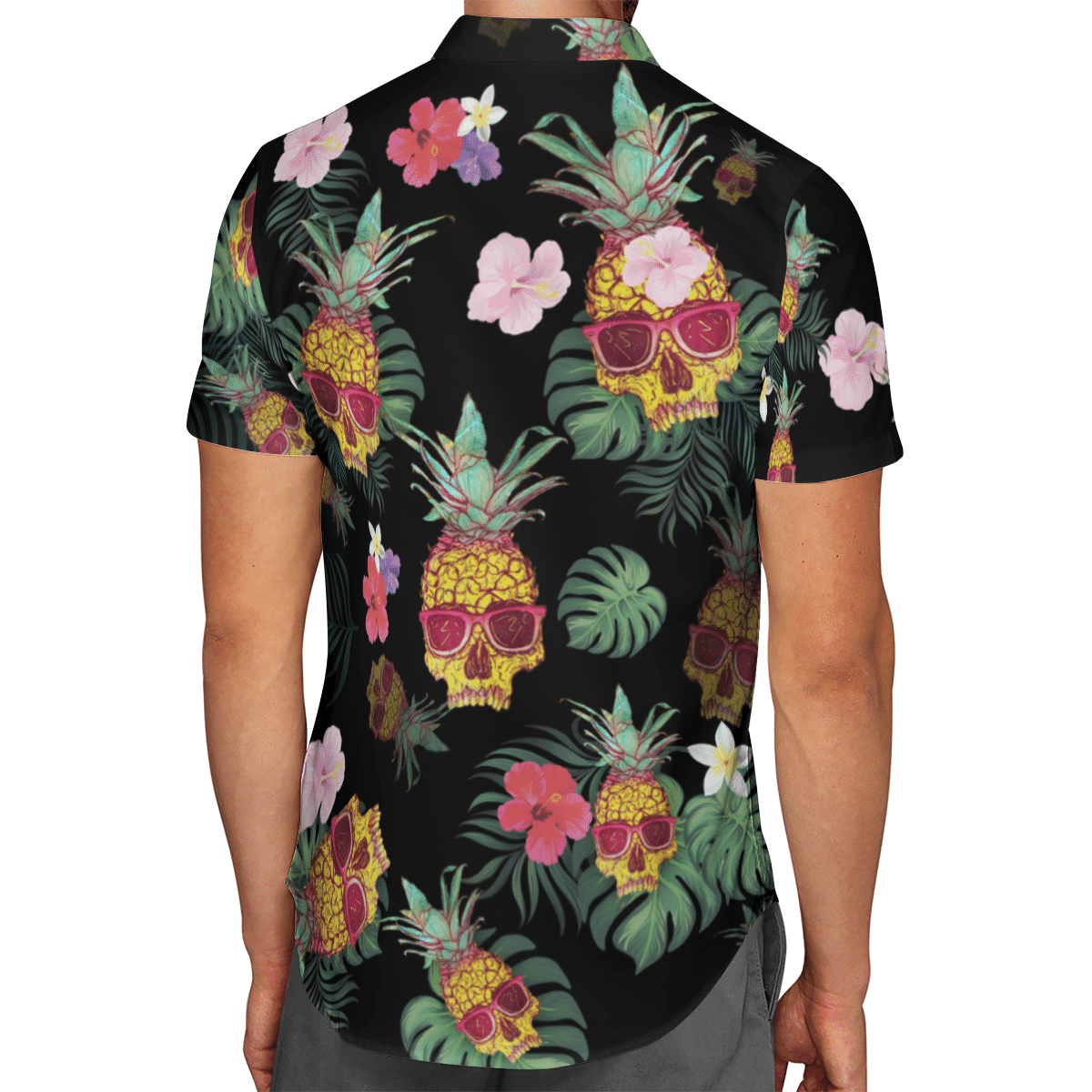 Tropical Pineapple Skull Hawaiian Shirt