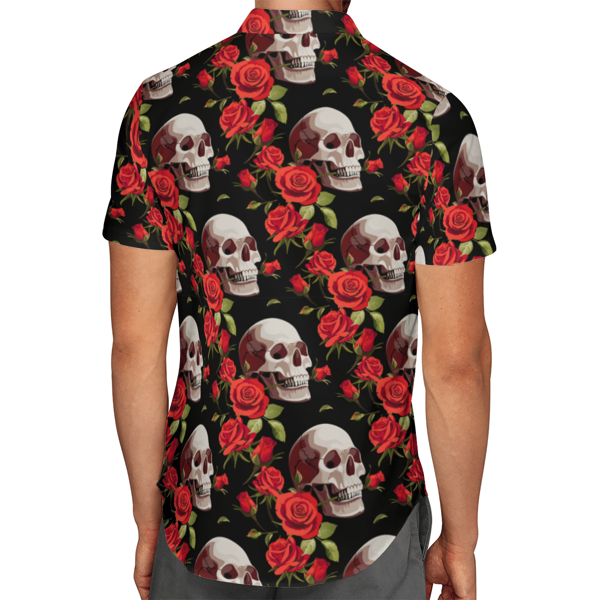 Skull Roses Hawaiian Shirt