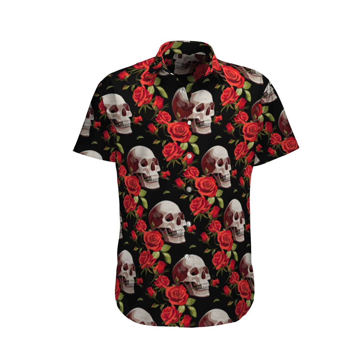 Skull Roses Hawaiian Shirt