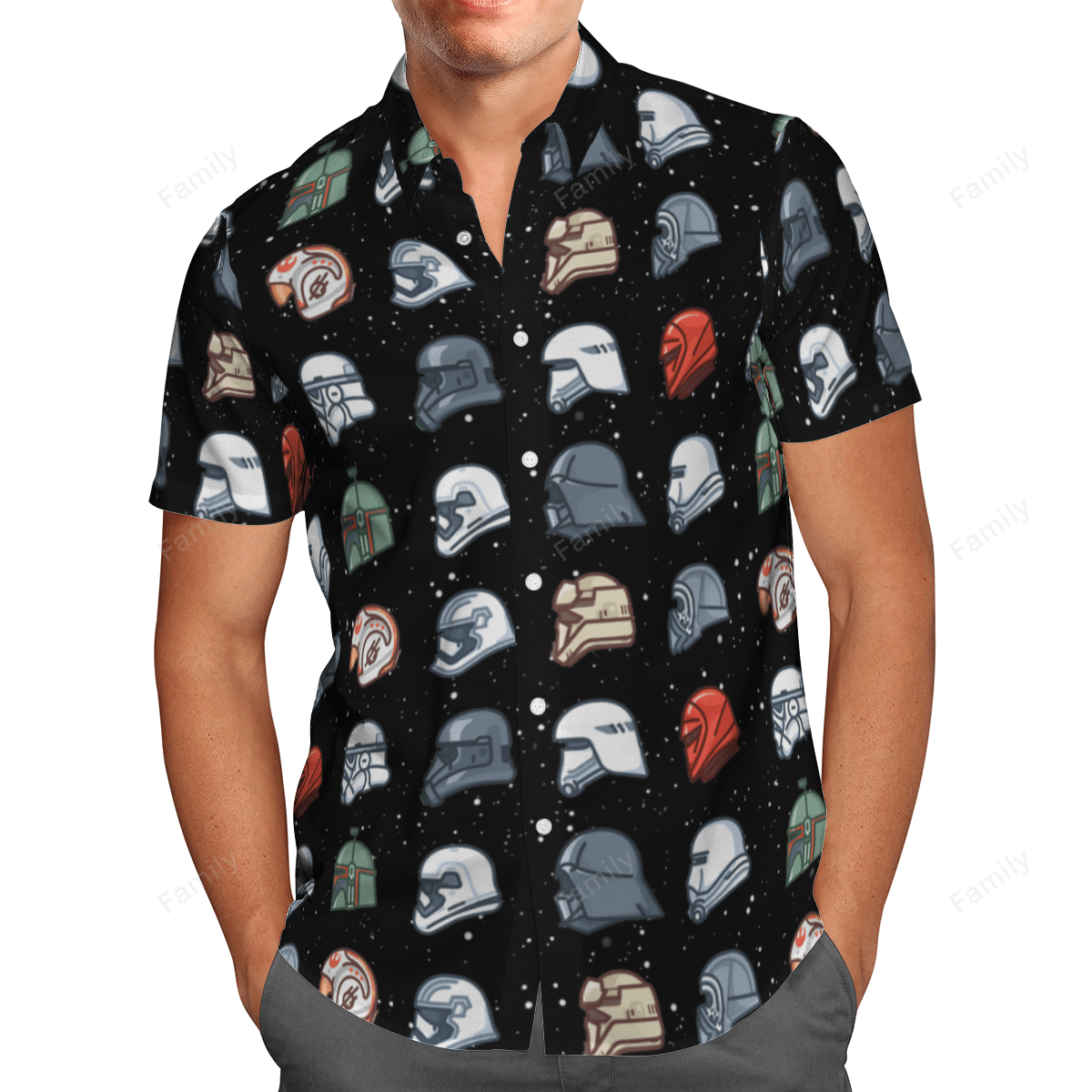 Star wars Galaxy Helmet AOP Hawaii Shirt