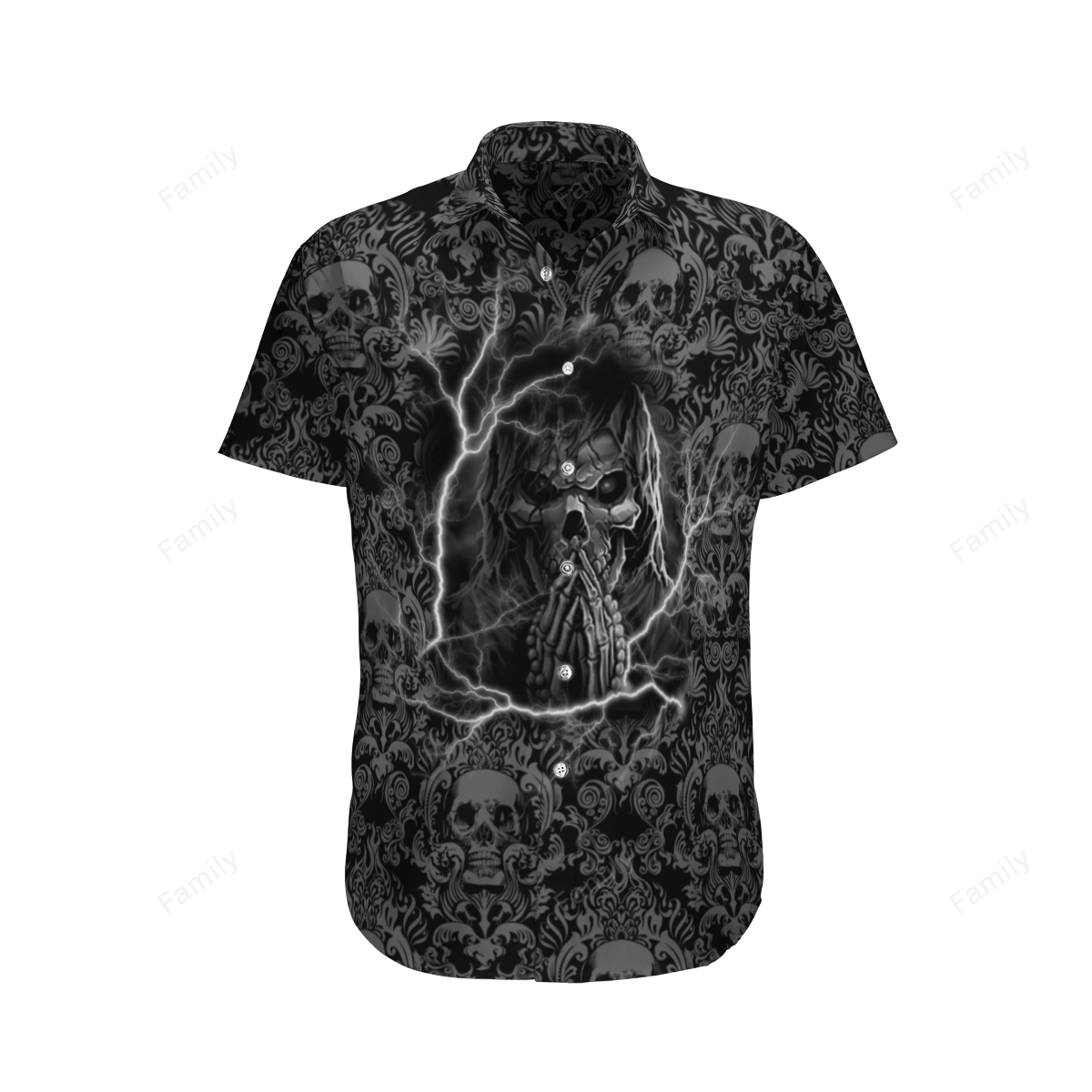 Whispered Skull Pattern Hawaiian Shirt