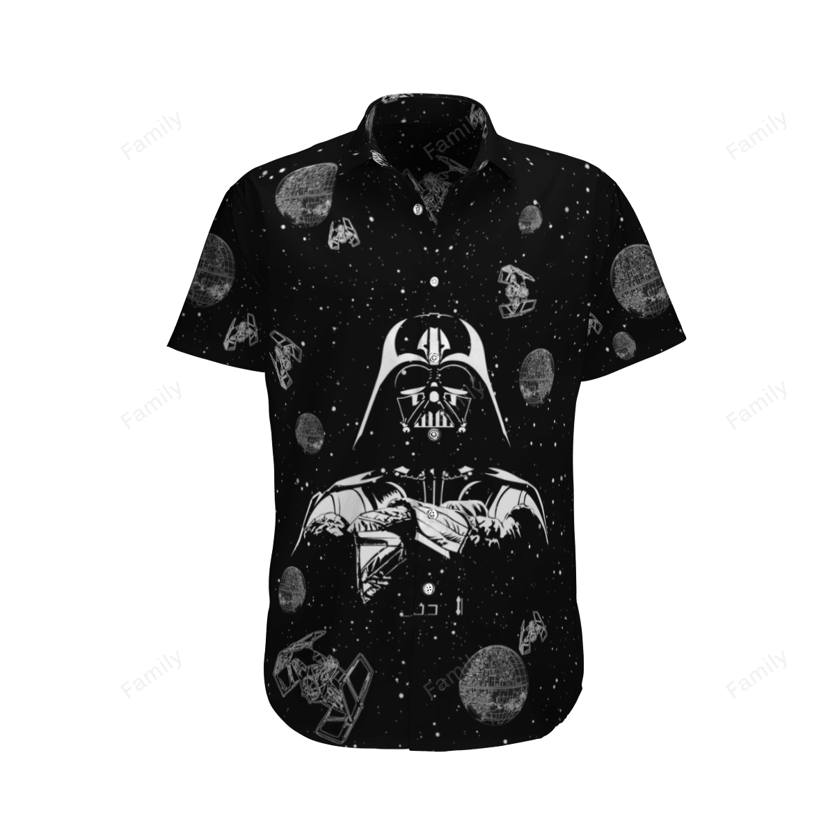 Dark Vader Galaxy AOP Hawaii Shirt