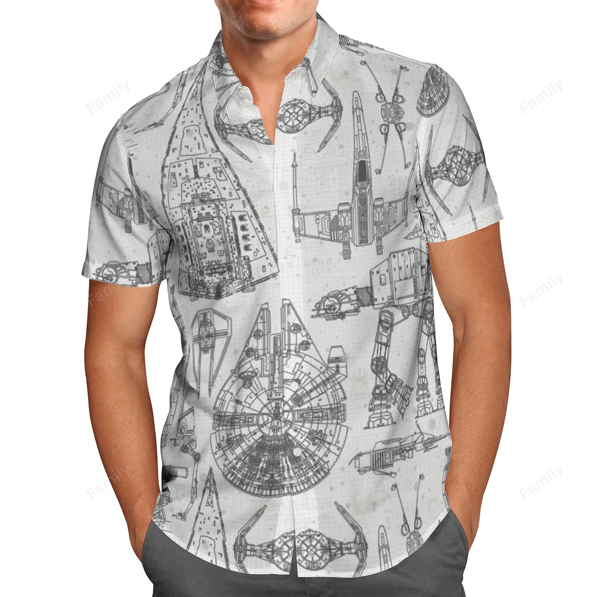 Star Wars Blueprints AOP Hawaii Shirt