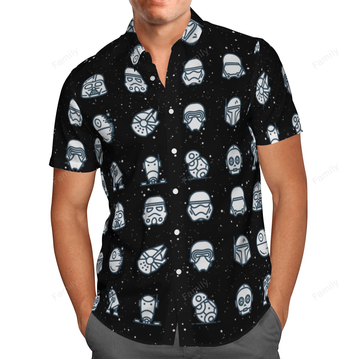 StarWars Helmet AOP Hawaii Shirt