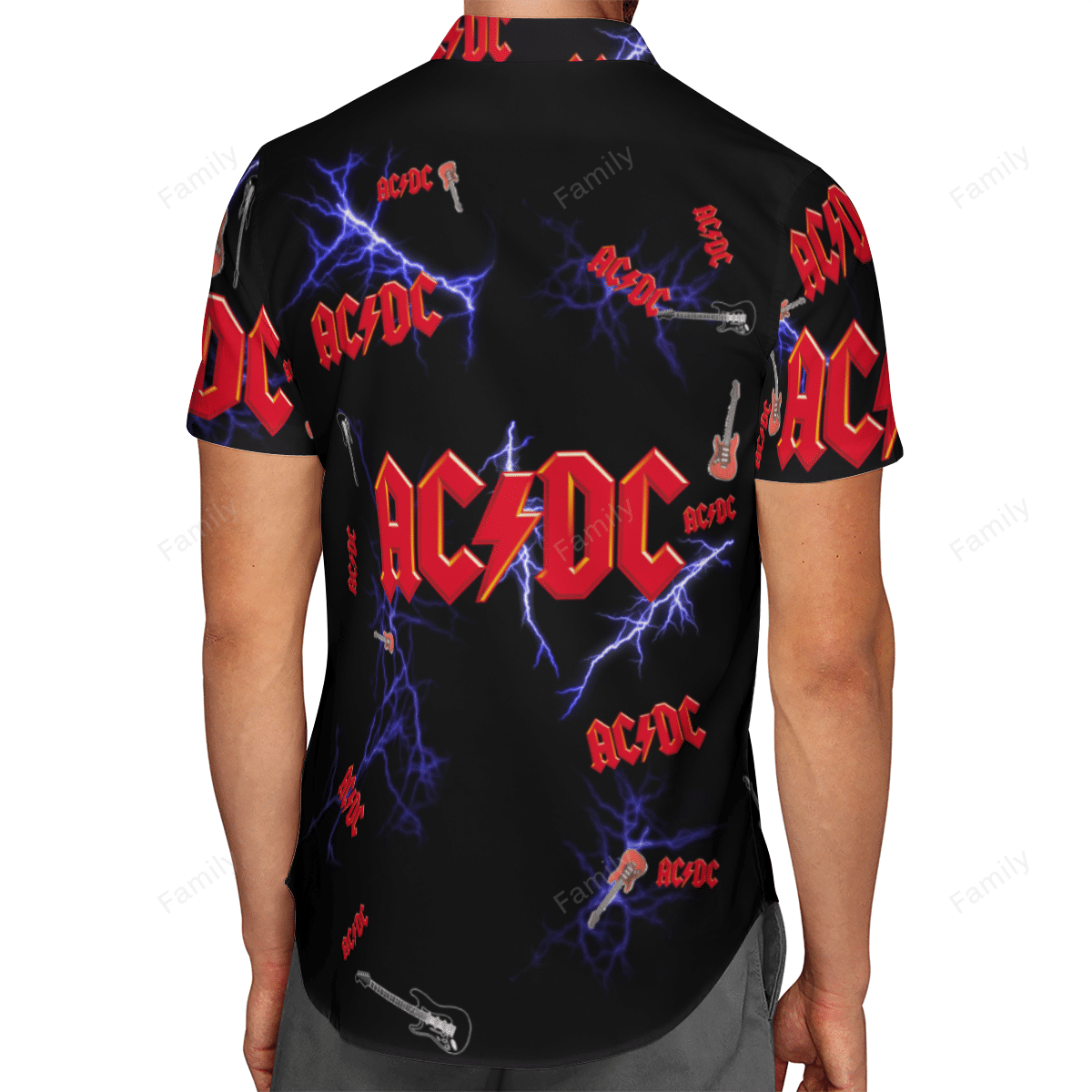 AC/DC Lightning AOP Hawaii Shirt