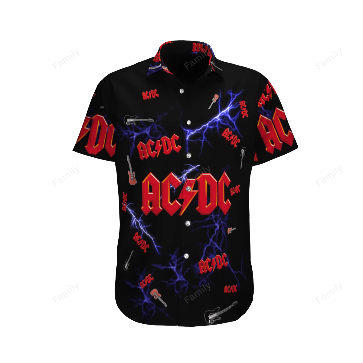 AC/DC Lightning AOP Hawaii Shirt