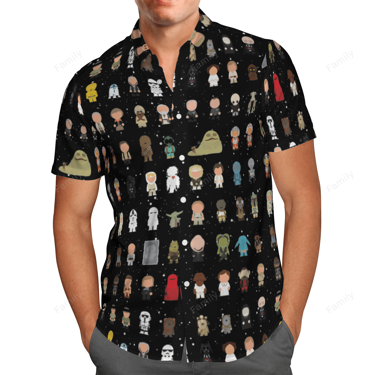 Starwars Character Galaxy AOP Hawaii Shirt