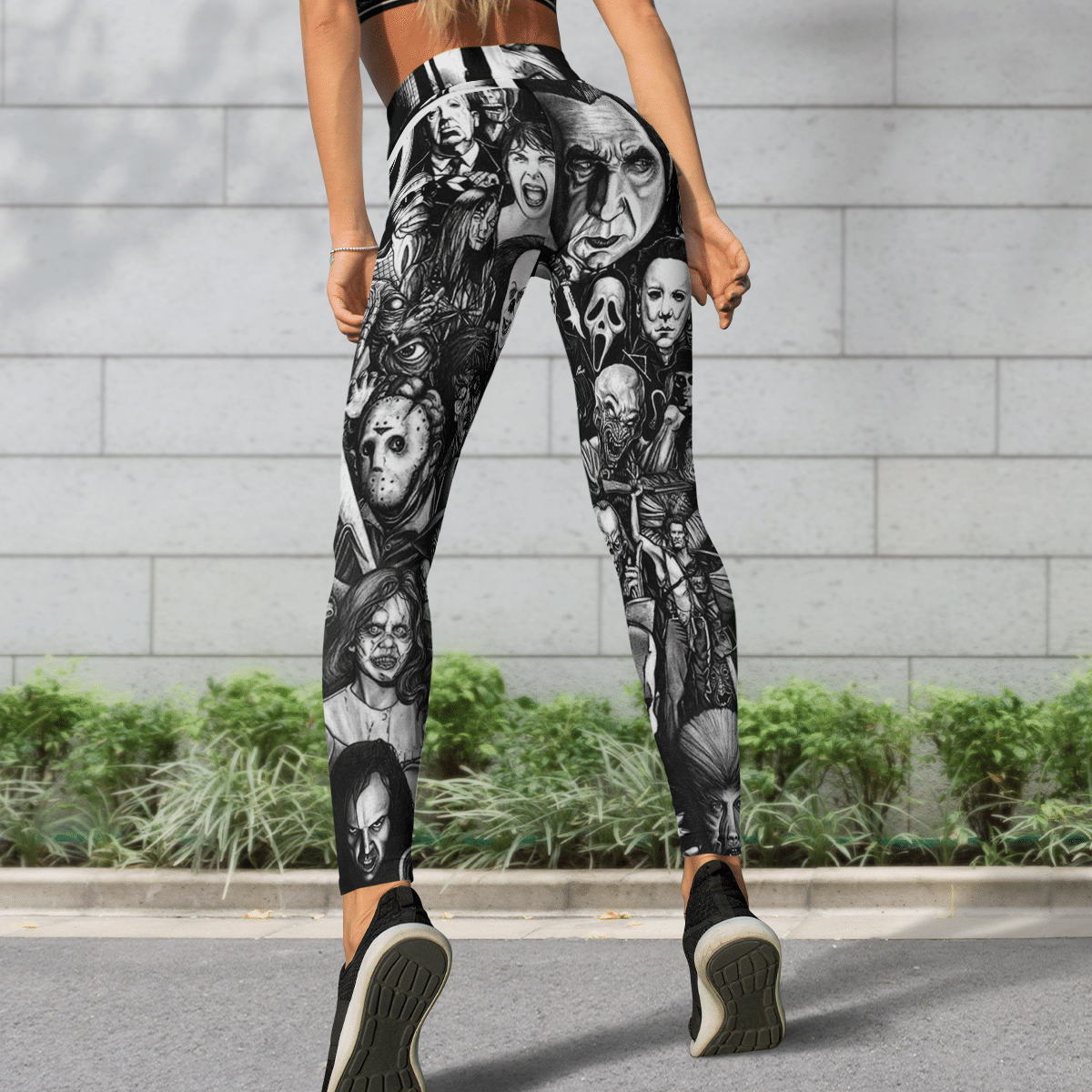 Horror Characters Hollow Out Leggings