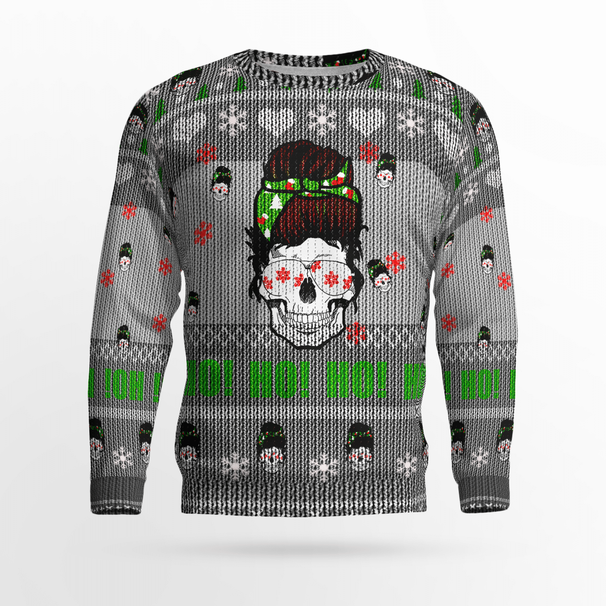 Skull Girl Christmas AOP Sweatshirt