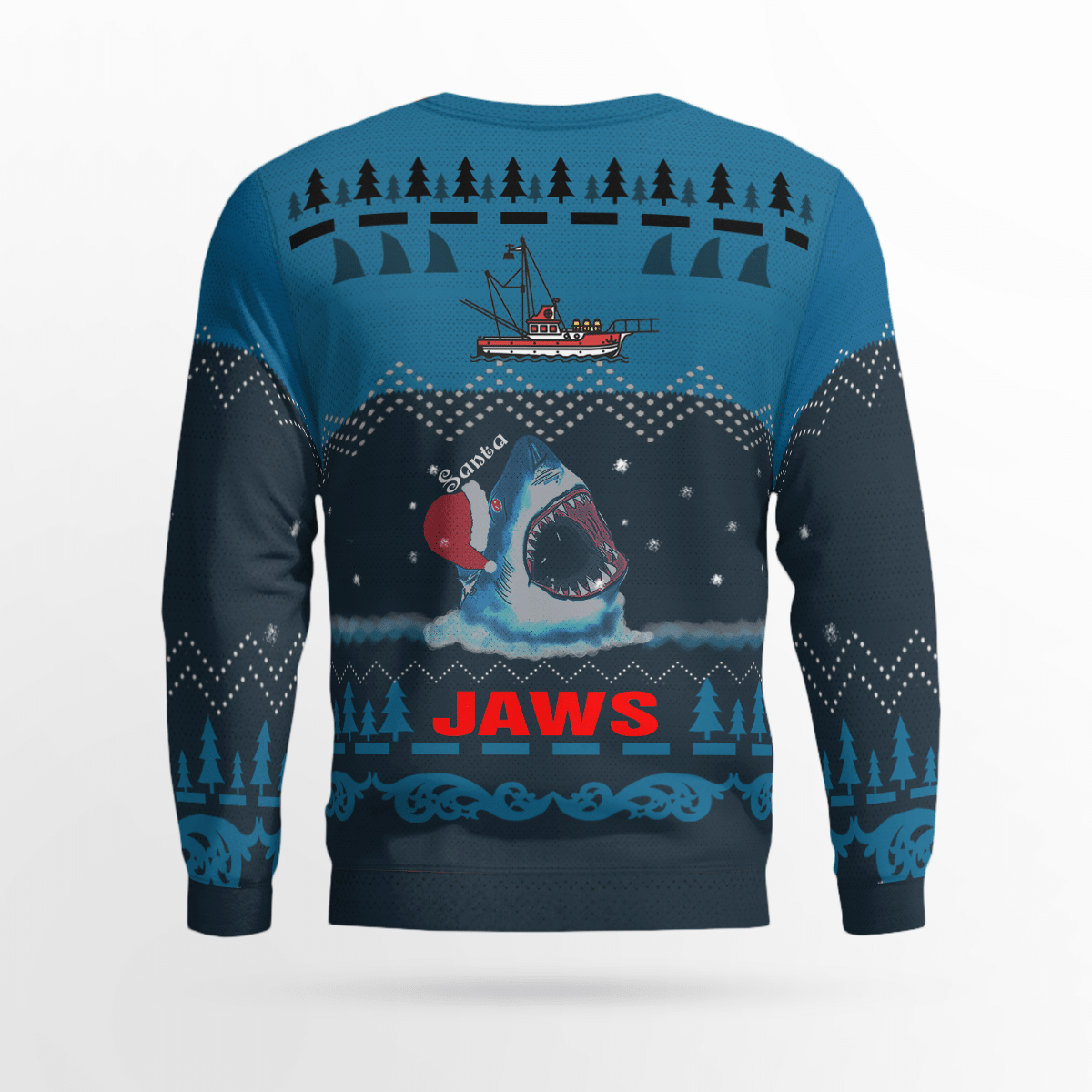 Jaws Christmas Style Hoodie - Sweatshirt