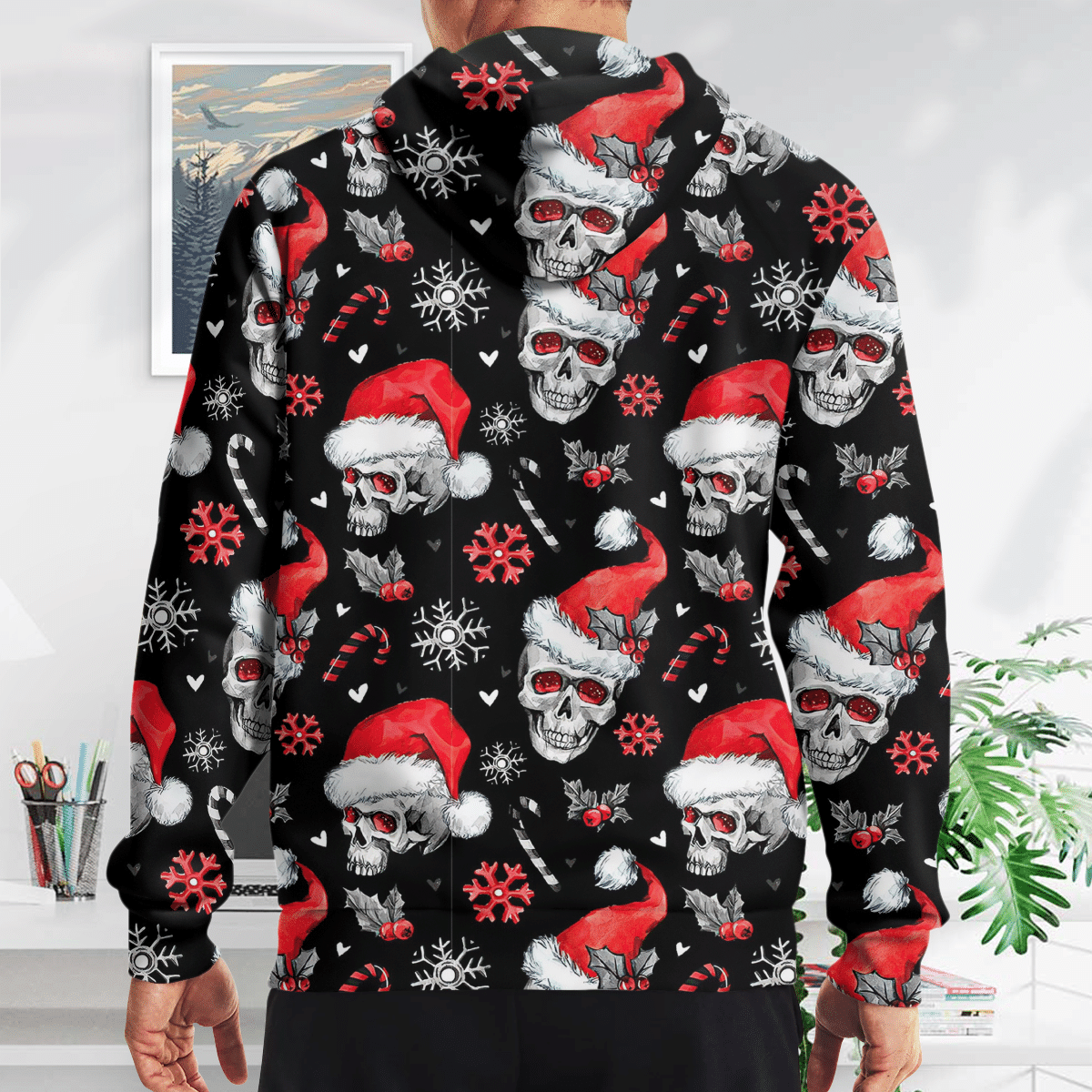 Skull Xmas Fashion Hoodie  - Sweatshirt