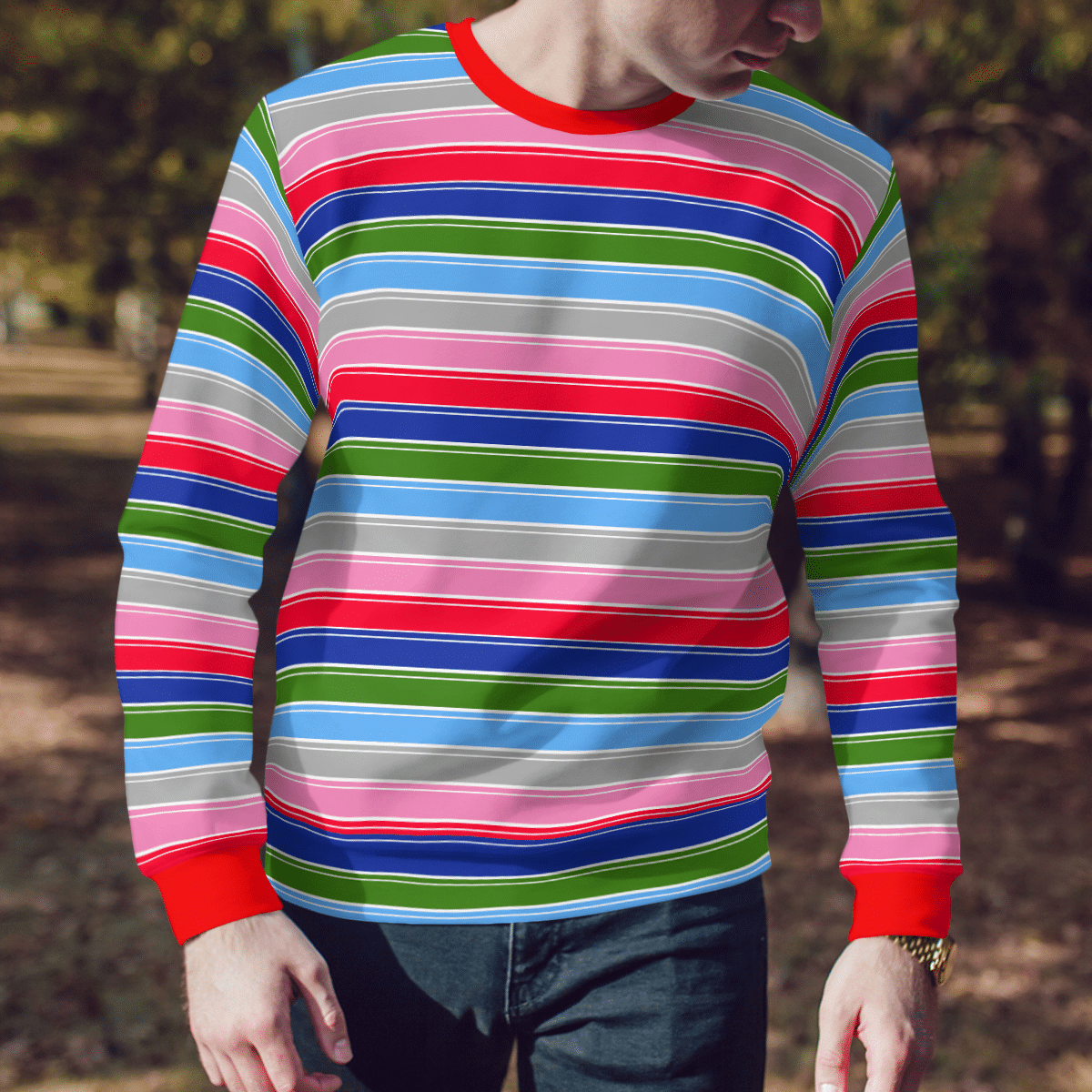 Rainbow Striped Nice Guy Cosplay Sweatshirt - Kid Sweatshirt