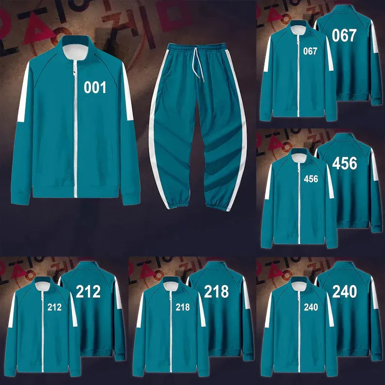 Squid Game Merch Cosplay Costume Athletic Tracksuit Set