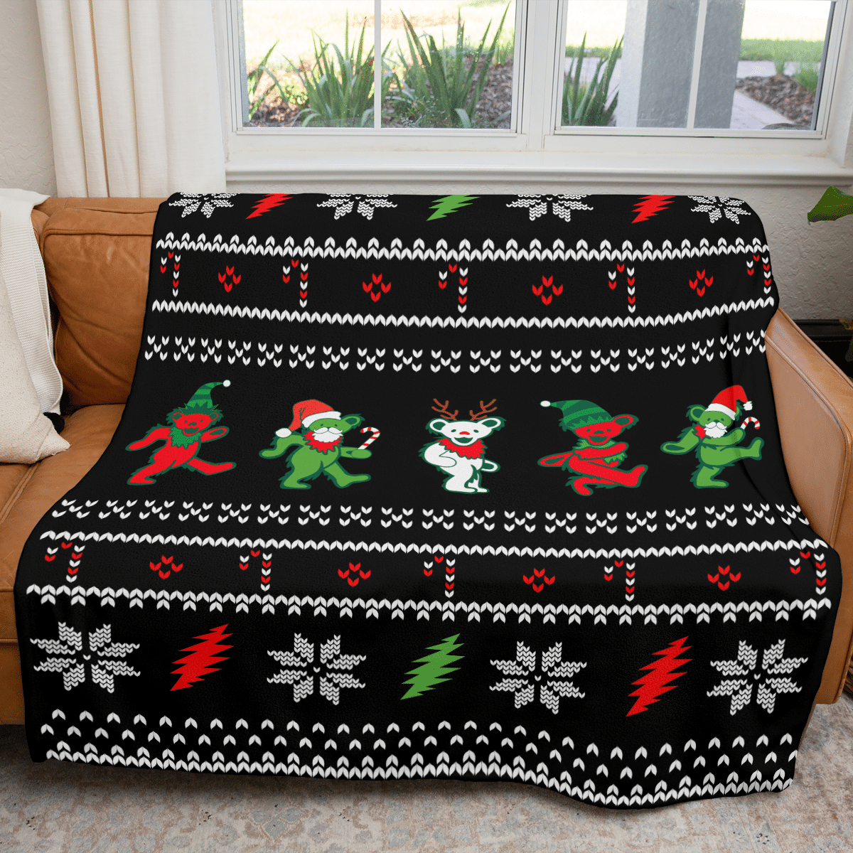 GD Jingle Bears Christmas Fleece Blanket - Quilt