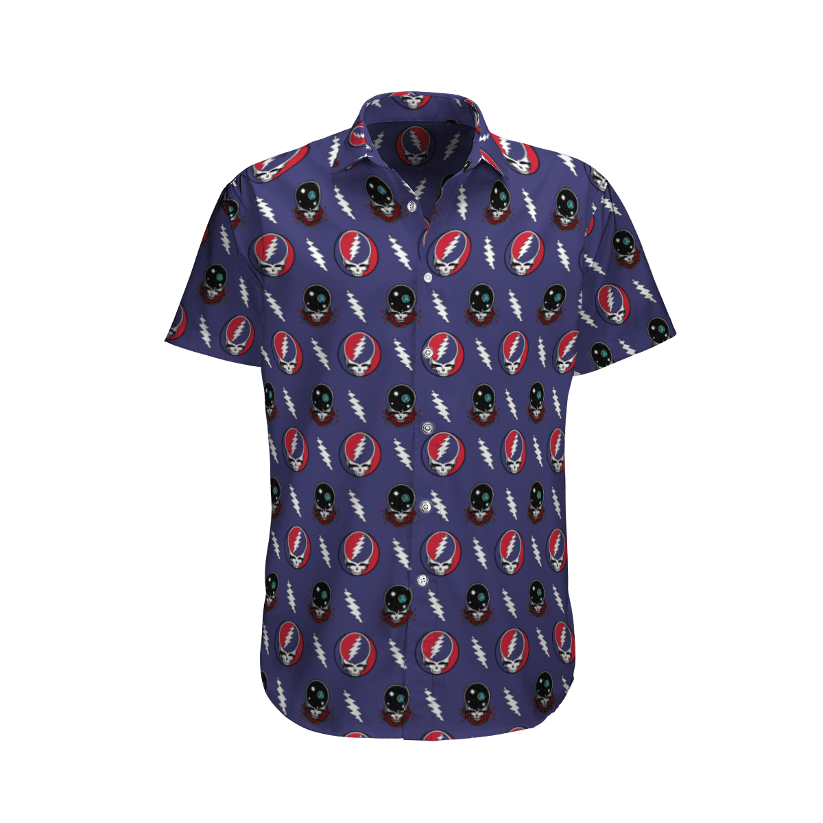 Grateful Dead Navy Hawaiian Shirt