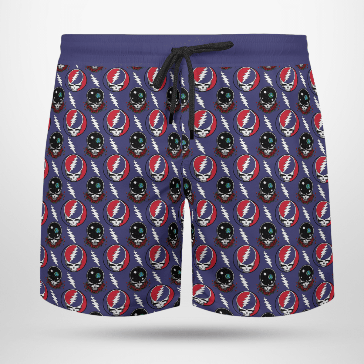 Grateful Dead Navy AOP Beach Shorts