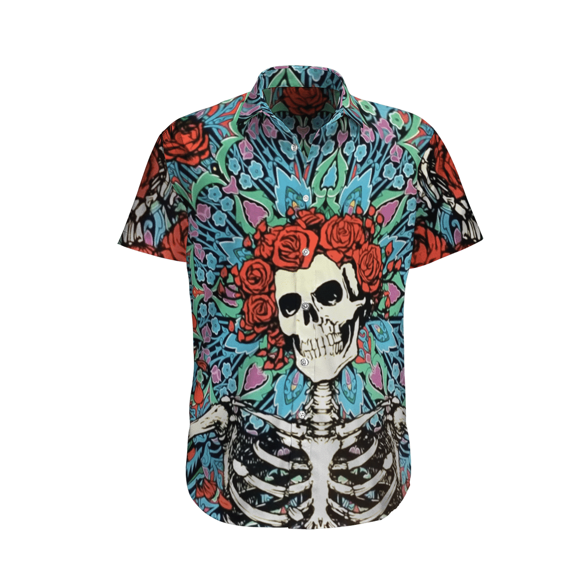 Skull & Roses Aloha Shirt