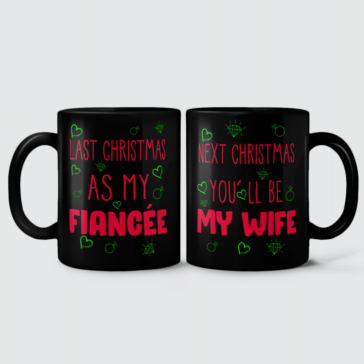 Fiancée Promoted Wife Christmas Mug 2