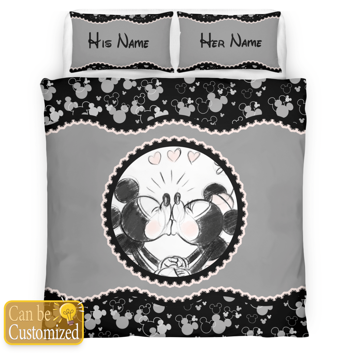 Personalized Couple Romantic Love Quilt - Bedding Set
