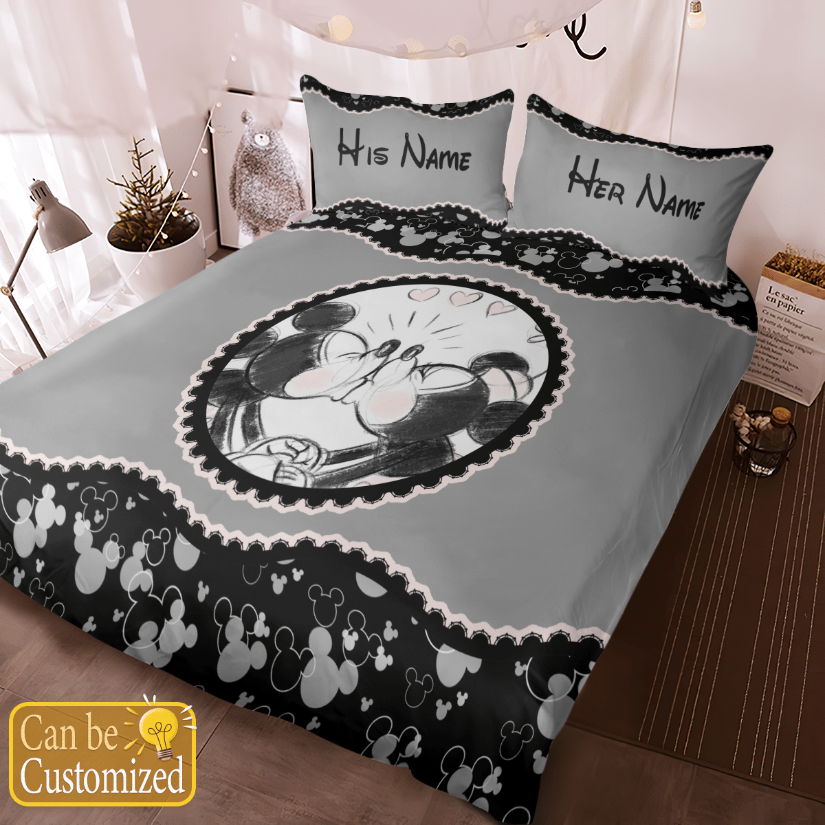 Personalized Couple Romantic Love Quilt - Bedding Set