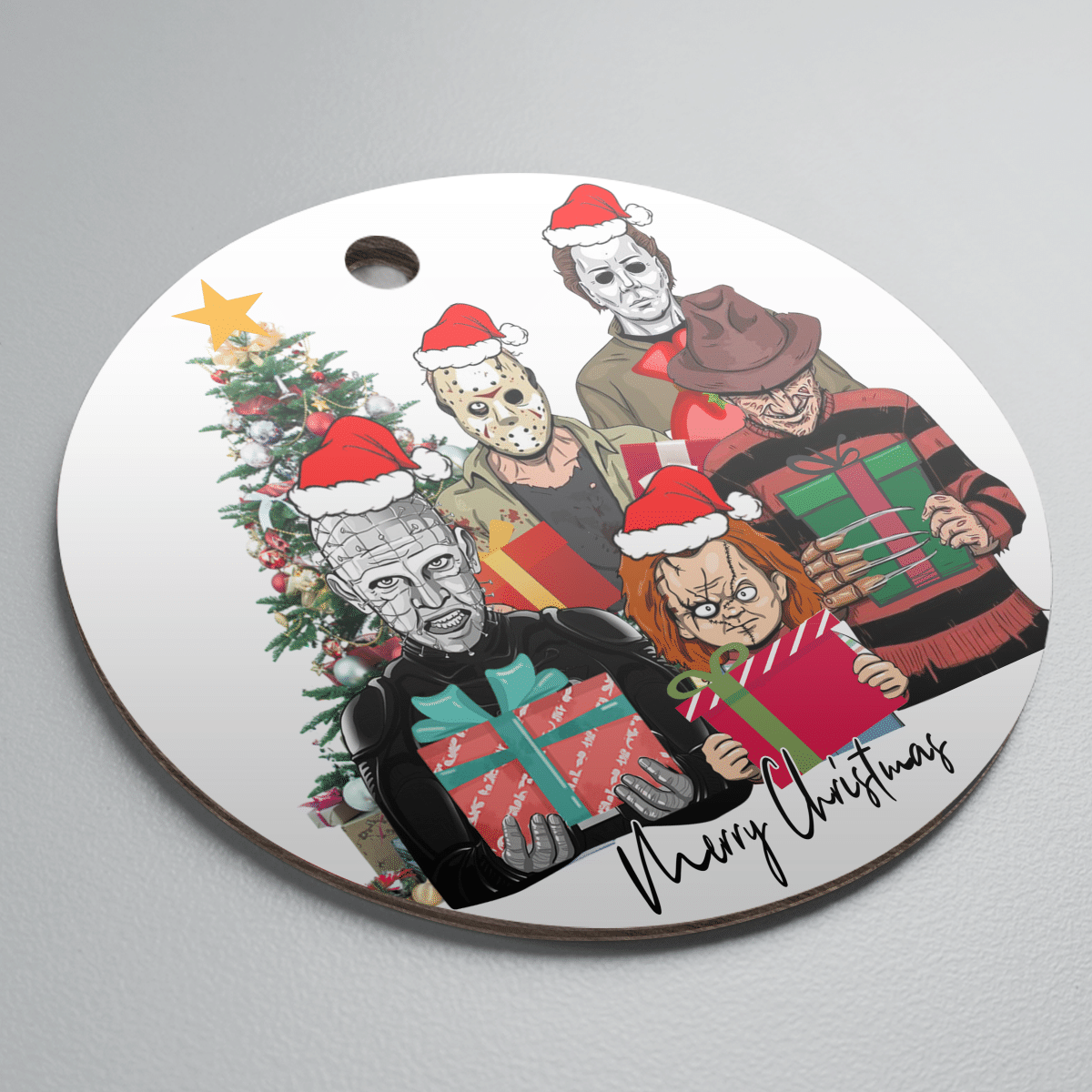 Horror Character Merry Christmas Ornament 5