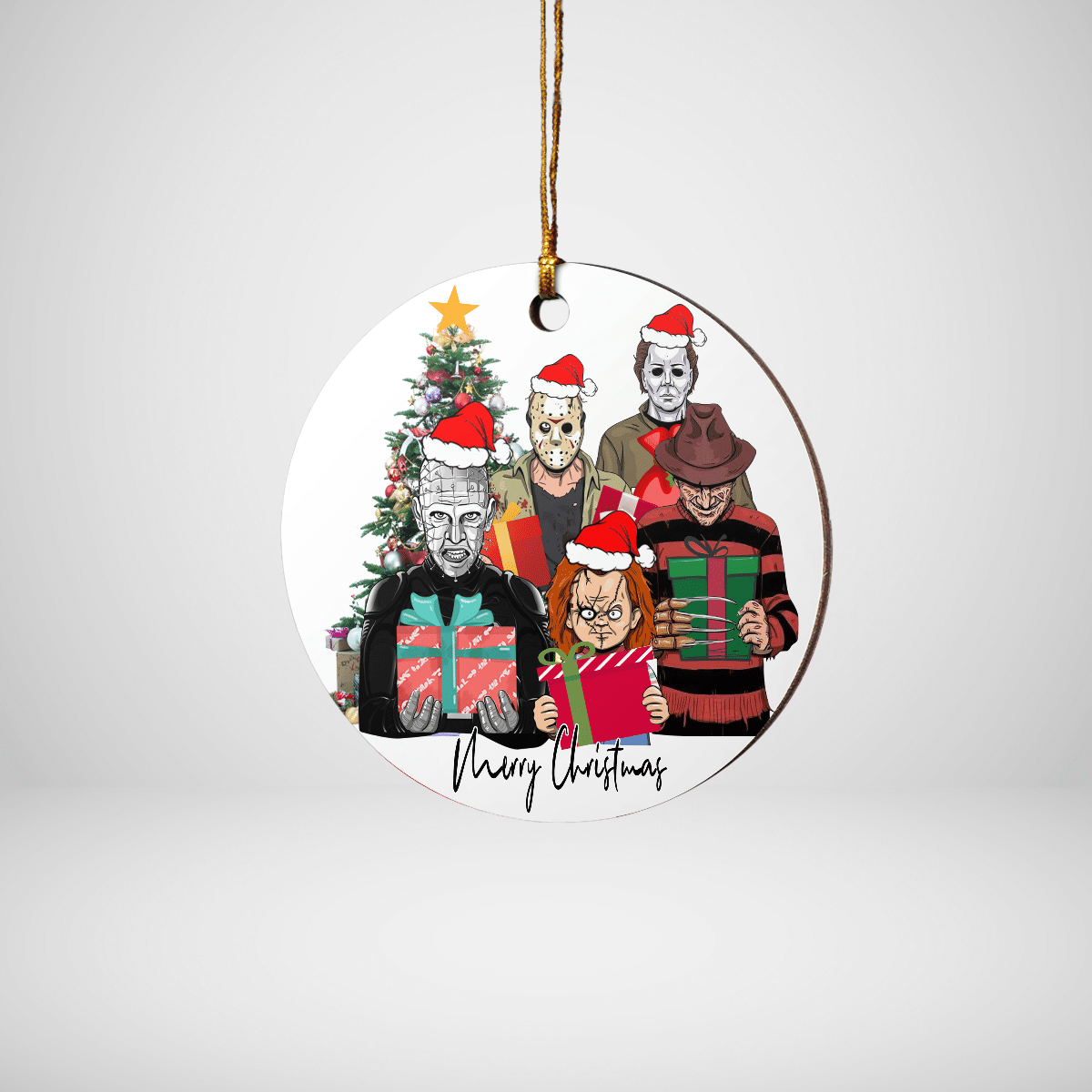 Horror Character Merry Christmas Ornament 5