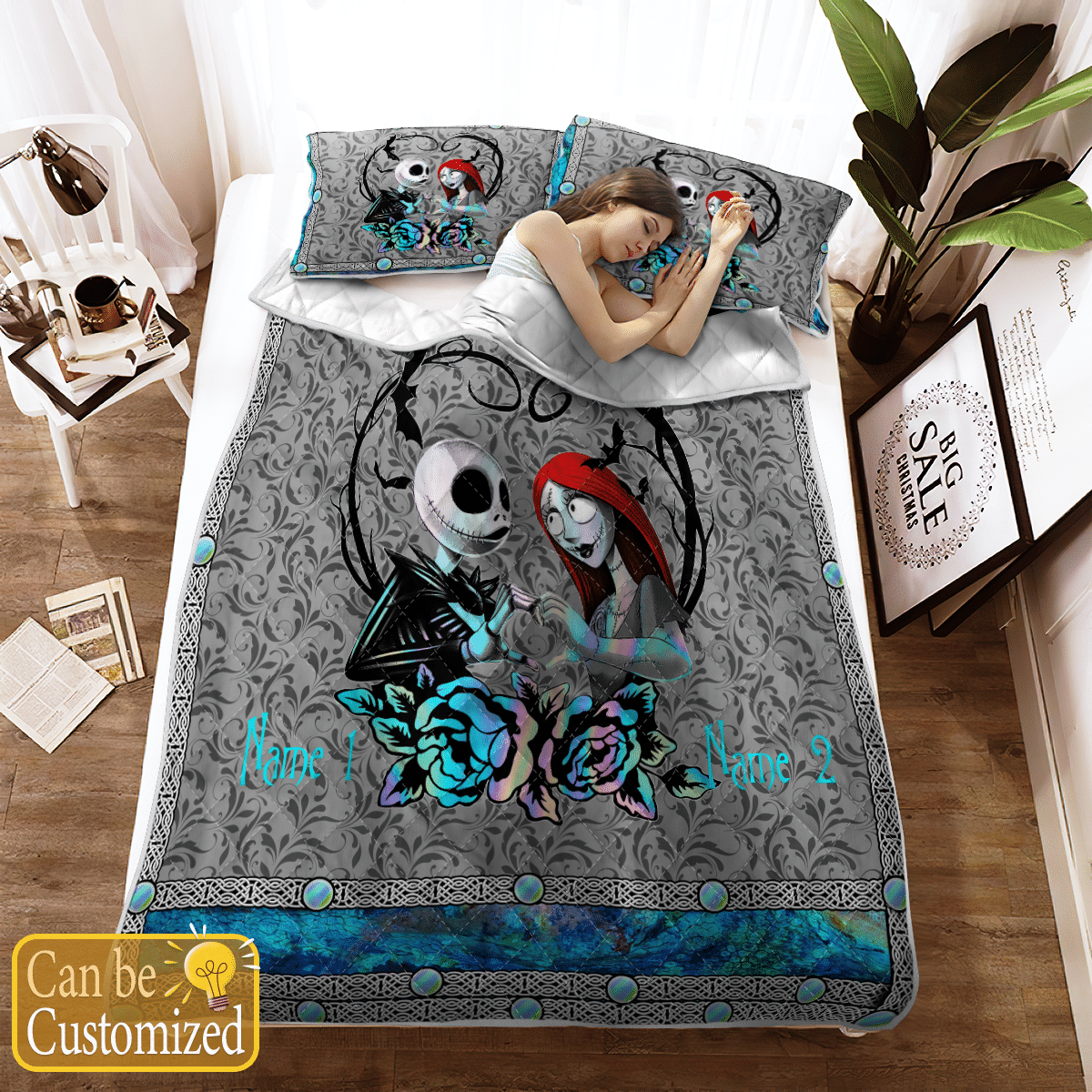 Personalized Romantic Couple Love Forever Bedding Set Christmas Gift