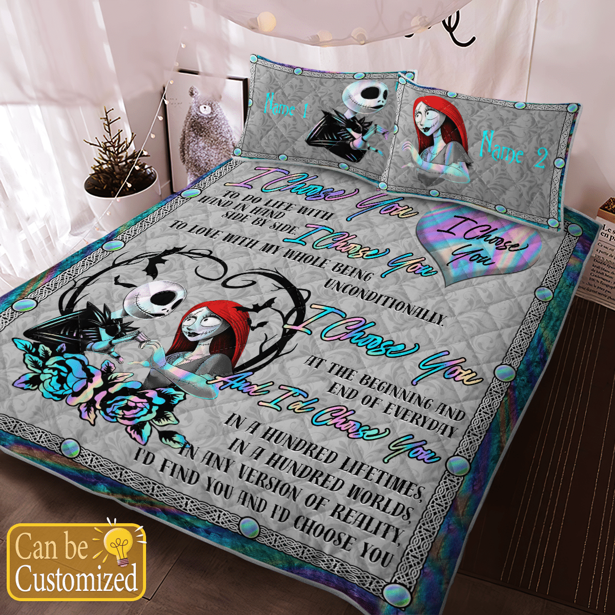 Personalized I Choose You Quilt - Bedding Set