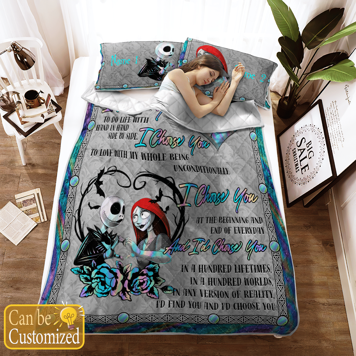 Personalized I Choose You Quilt - Bedding Set