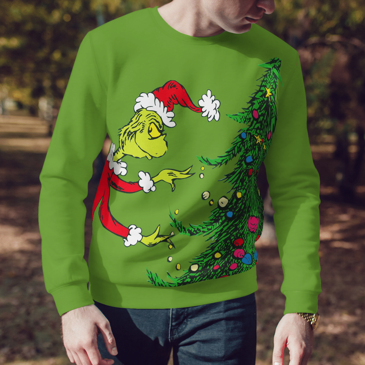 Stole Christmas Green Sweatshirt